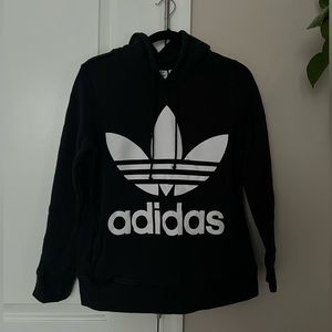 Adidas black hoodie - original adidas logo - old school adidas logo - unisex
